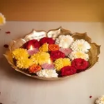 ZEN IMPEX Urli Bowl for Home Decor, Decorative Bowl for Diwali, Urli for Flower Decoration, Gold, 10inch