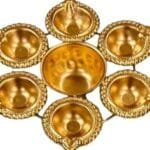 Diya Round Shape Flower Decorative Urli Bowl