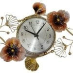 Zen IMPEX Iron Hanging Wall Clock Perfect Modern Design with Heavy Metal Body, Multicolor (37 X 20 Inch) Orange