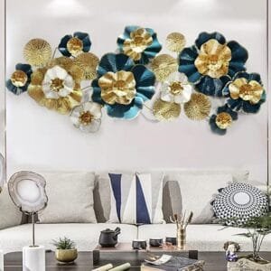 ZEN IMPEX Modern Handcrafted luxury Metal Wall Decor Perfect for Living Room//Drawing Room//Hotel // Restaurant // (Size : 52 X 22 INCH) (Colour : Multi)