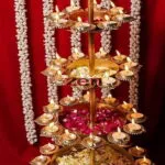 4 Tier brass urli