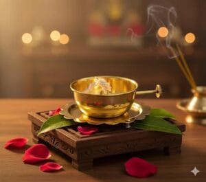 Golden Brass Akhand Jyot with Glass Chimney – Traditional Diya Deepak for Pooja and Home Decoration by Zen Impex Handicrafts