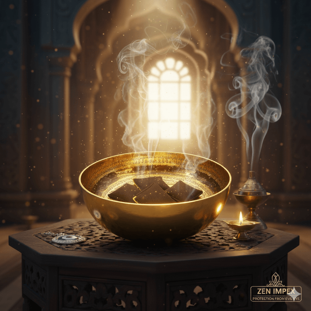 ZEN IMPEX Islamic Brass Bowl barkati/karamati Pyali Written Surah Yaseen Shareef for Every Disease/Sickness/illnes with taweezs/All Fever/Headache etc - Image 4