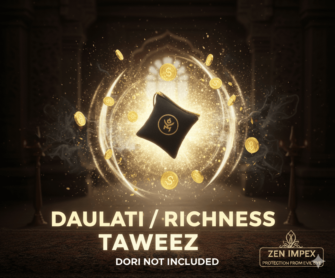 Roohani Doulati/Richness Terrycloth Taweez with Magical Ability to Foster/Improve Wealth & Wellness (Black) - Image 8