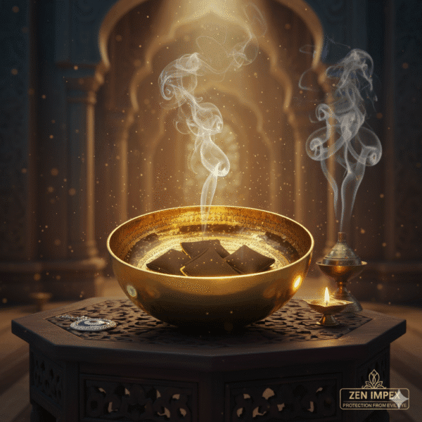 ZEN IMPEX Islamic Brass Bowl barkati/karamati Pyali Written Surah Yaseen Shareef for Every Disease/Sickness/illnes with taweezs/All Fever/Headache etc - Image 3