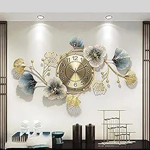 Premium Iron Hanging Wall Clock Perfect Modern Design with Heavy Metal Body, Multicolor (36 X 18 Inch)